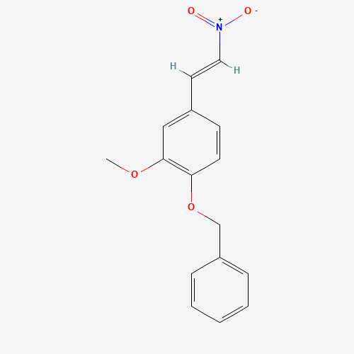 4-BENZYLOXY-3-METHOXY-OMEGA-NITROSTYRENE (CAS: 63909-38-6) - Chemical Structure and Molecular Formula 
