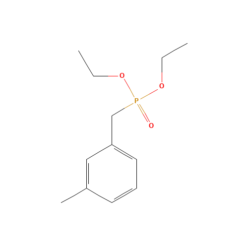 (3-METHYLBENZYL)PHOSPHONIC ACID DIETHYL ESTER (CAS: 63909-50-2) - Chemical Structure and Molecular Formula 
