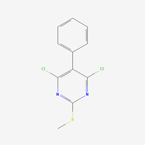 4,6-DICHLORO-2-METHYLTHIO-5-PHENYLPYRIMIDINE (CAS: 64415-11-8) - Chemical Structure and Molecular Formula 