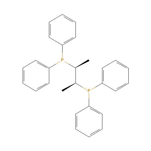 (2S,3S)-(-)-BIS(DIPHENYLPHOSPHINO)BUTANE (CAS: 64896-28-2) - Chemical Structure and Molecular Formula 