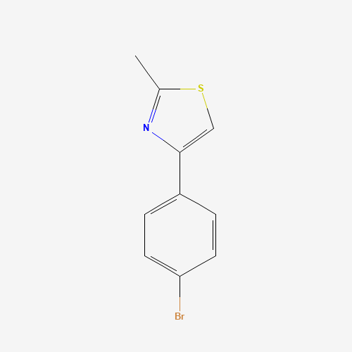 4-(4-BROMOPHENYL)-2-METHYL-1,3-THIAZOLE (CAS: 66047-74-3) - Chemical Structure and Molecular Formula 