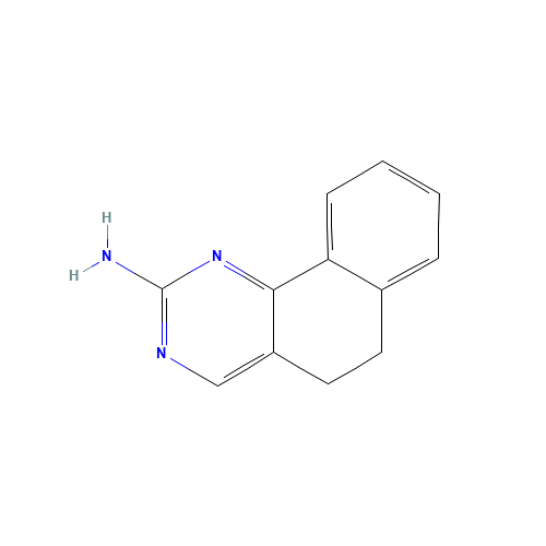 5,6-DIHYDROBENZO[H]QUINAZOLIN-2-AMINE (CAS: 66521-84-4) - Chemical Structure and Molecular Formula 