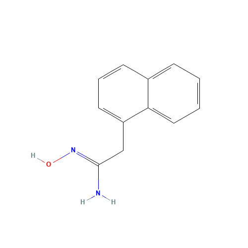 2-(NAPHTH-1-YL)ACETAMIDE OXIME (CAS: 66611-51-6) - Chemical Structure and Molecular Formula 