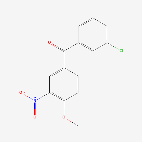 3-CHLORO-4'-METHOXY-3'-NITROBENZOPHENONE (CAS: 66938-41-8) - Chemical Structure and Molecular Formula 