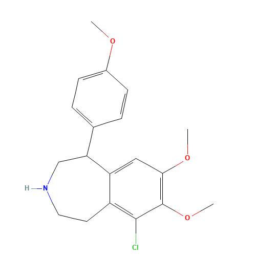6-Chloro-2,3,4,5-tetrahydro-7,8-dimethoxy-1-(4-methoxyphenyl)-1H-3-benzazepine (CAS: 67287-53-0) - Related Chemical Product