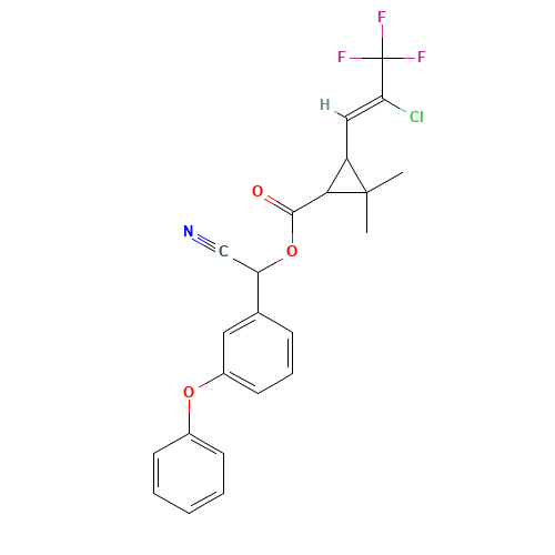 Cyhalothrin (CAS: 68085-85-8) - Chemical Structure and Molecular Formula 