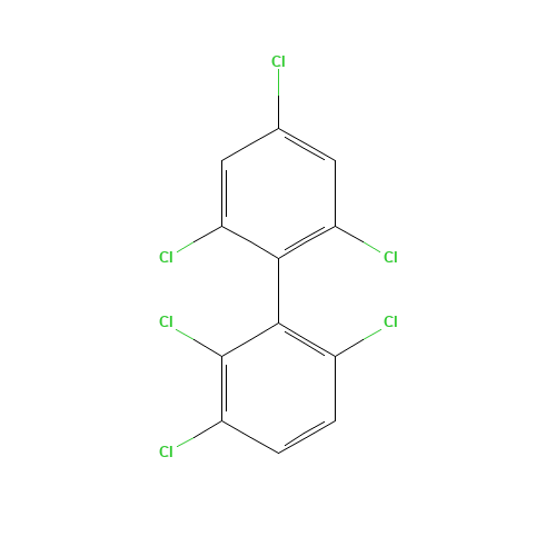 2,2',3,4',6,6'-HEXACHLOROBIPHENYL (CAS: 68194-08-1) - Chemical Structure and Molecular Formula 