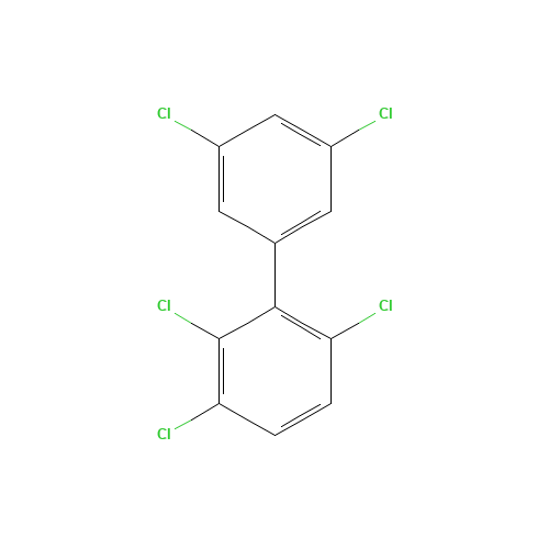 2,3,3',5',6-PENTACHLOROBIPHENYL (CAS: 68194-10-5) - Chemical Structure and Molecular Formula 