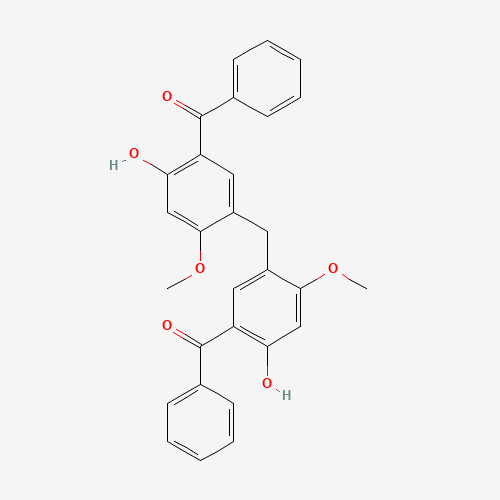 5,5'-METHYLENEBIS(2-HYDROXY-4-METHOXYBENZOPHENONE) (CAS: 68716-15-4) - Chemical Structure and Molecular Formula 