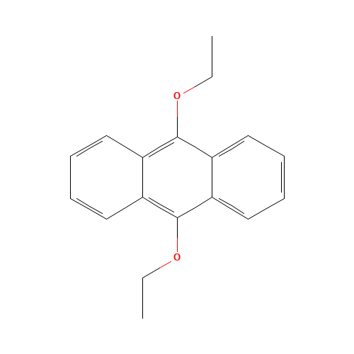 9,10-DIETHOXYANTHRACENE (CAS: 68818-86-0) - Chemical Structure and Molecular Formula 