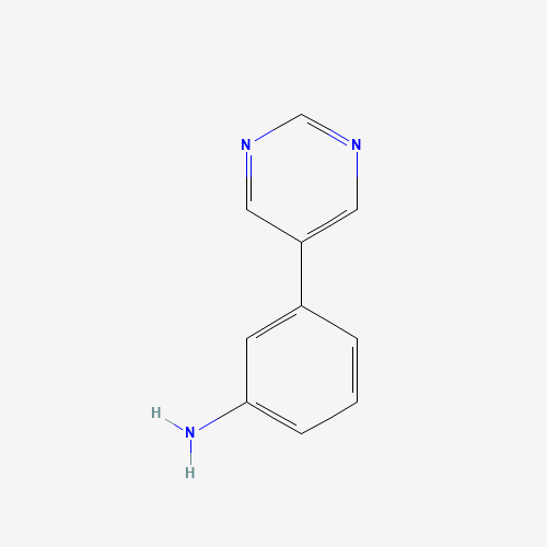 3-PYRIMIDIN-5-YLANILINE (CAS: 69491-59-4) - Chemical Structure and Molecular Formula 