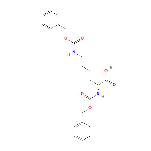 N,N'-Dibenzyloxycarbonyl-D-lysine (CAS: 69677-02-7) - Chemical Structure and Molecular Formula 
