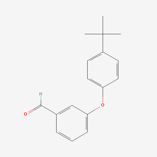 3-(4-TERT-BUTYLPHENOXY)BENZALDEHYDE (CAS: 69770-23-6) - Chemical Structure and Molecular Formula 