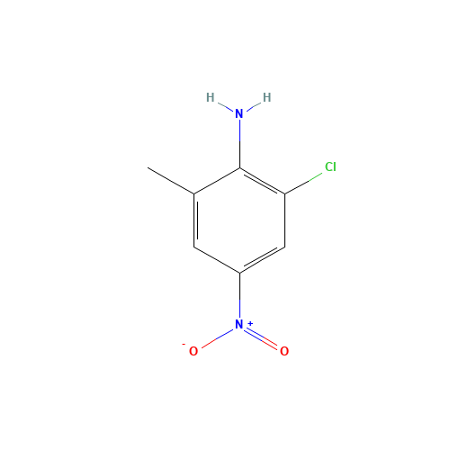 2-CHLORO-6-METHYL-4-NITROANILINE (CAS: 69951-02-6) - Chemical Structure and Molecular Formula 