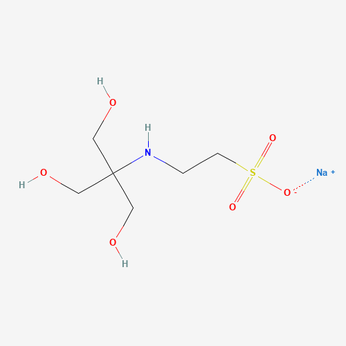 N-(Tris(hydroxymethyl)methyl)-2-aminoethanesulfonic acid sodium salt (CAS: 70331-82-7) - Chemical Structure and Molecular Formula 