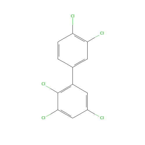2,3,3',4',5-PENTACHLOROBIPHENYL (CAS: 70424-68-9) - Chemical Structure and Molecular Formula 