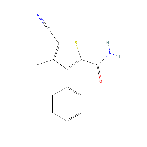 5-CYANO-4-METHYL-3-PHENYL-2-THIOPHENECARBOXAMIDE (CAS: 70541-99-0) - Related Chemical Product