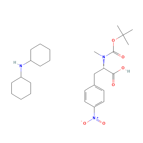 BOC-N-ME-P-NITRO-PHE-OH DCHA (CAS: 70663-56-8) - Chemical Structure and Molecular Formula 