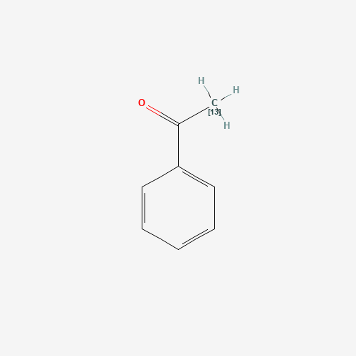 ACETOPHENONE-METHYL-13C (CAS: 71777-36-1) - Chemical Structure and Molecular Formula 