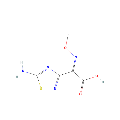 2-(5-Amino-1,2,4-thiadiazol-3-yl)-2-(methoxyimino)acetic acid (CAS: 72217-12-0) - Chemical Structure and Molecular Formula 