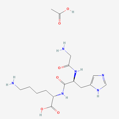 GLY-HIS-LYS ACETATE SALT (CAS: 72957-37-0) - Chemical Structure and Molecular Formula 