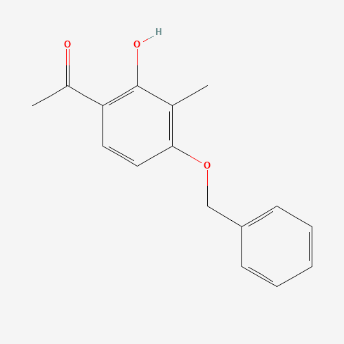 4'-BENZYLOXY-2'-HYDROXY-3'-METHYLACETOPHENONE (CAS: 73640-74-1) - Chemical Structure and Molecular Formula 