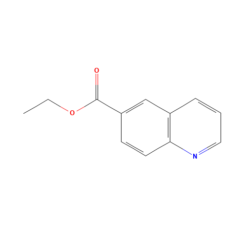 QUINOLINE-6-CARBOXYLIC ACID ETHYL ESTER (CAS: 73987-38-9) - Chemical Structure and Molecular Formula 