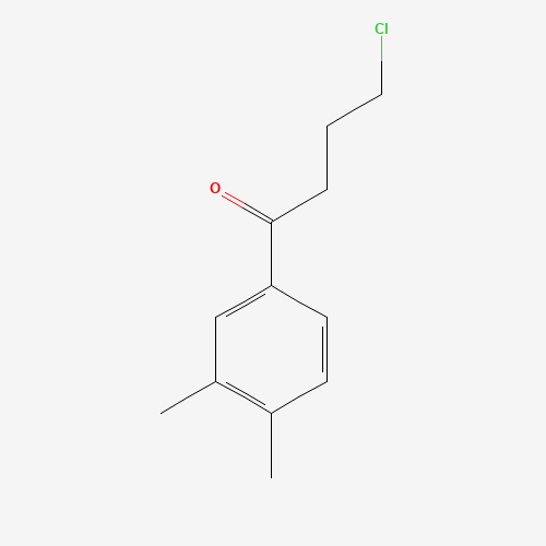 4-CHLORO-1-(3,4-DIMETHYLPHENYL)-1-BUTANONE (CAS: 74298-66-1) - Chemical Structure and Molecular Formula 