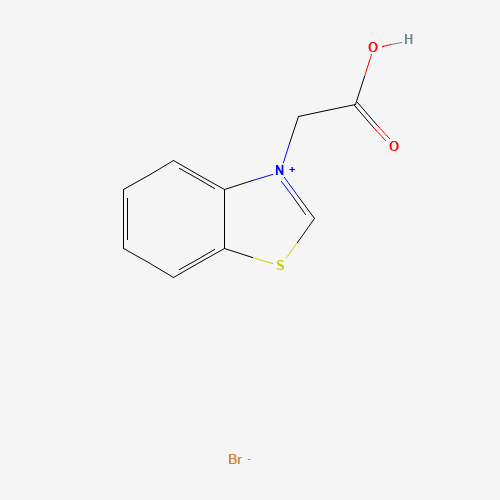 3-(CARBOXYMETHYL)BENZOTHIAZOLIUM BROMIDE (CAS: 74385-09-4) - Chemical Structure and Molecular Formula 