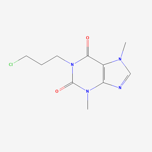 1-(3-CHLOROPROPYL)THEOBROMINE (CAS: 74409-52-2) - Chemical Structure and Molecular Formula 