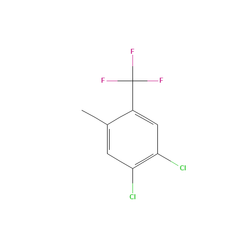 3,4-Dichloro-6-(trifluoromethyl)toluene (CAS: 74483-51-5) - Chemical Structure and Molecular Formula 