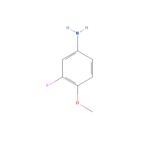 3-IODO-4-METHOXYANILINE (CAS: 74587-12-5) - Chemical Structure and Molecular Formula 