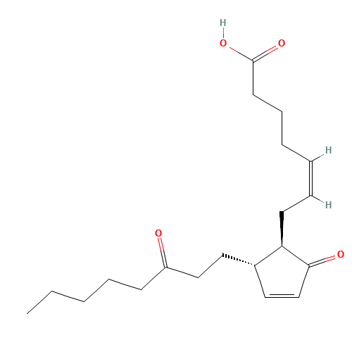 13,14-DIHYDRO-15-KETO PROSTAGLANDIN A2 (CAS: 74872-89-2) - Chemical Structure and Molecular Formula 