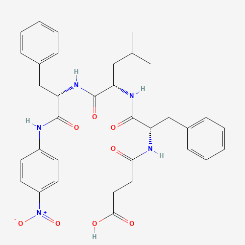 SUC-PHE-LEU-PHE-PNA (CAS: 75651-69-3) - Chemical Structure and Molecular Formula 
