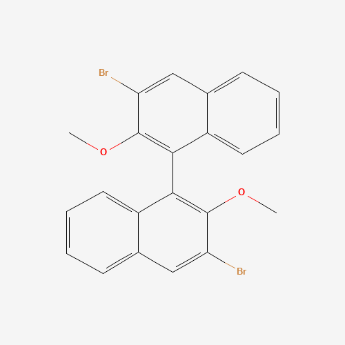 (R)-3,3'-DIBROMO-2,2'-DIMETHOXY-1,1'-BINAPHTHYL (CAS: 75714-59-9) - Chemical Structure and Molecular Formula 