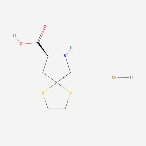 1,4-Dithia-7-azaspiro[4,4]nonane-8-carboxylic acid hydrobromide (CAS: 75776-79-3) - Chemical Structure and Molecular Formula 