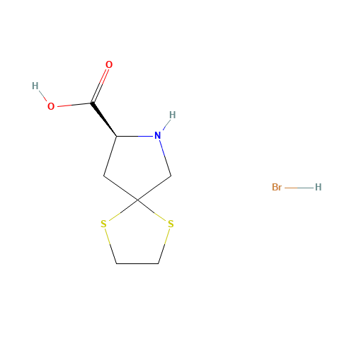 1,4-Dithia-7-azaspiro[4,4]nonane-8-carboxylic acid hydrobromide (CAS: 75776-79-3) - Related Chemical Product
