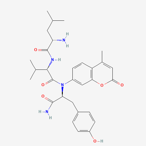H-LEU-VAL-TYR-AMC (CAS: 76524-85-1) - Chemical Structure and Molecular Formula 