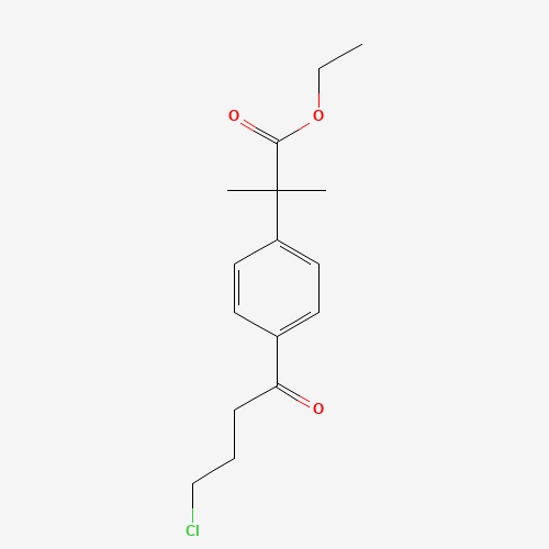 Ethyl 4-(4-chloro-1-oxobutyl)-alpha,alpha-dimethylbenzeneacetate (CAS: 76811-97-7) - Related Chemical Product