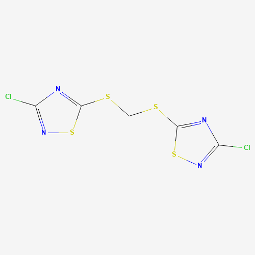 BIS(3-CHLORO-1,2,4-THIADIAZOL-5-YLTHIO)METHANE (CAS: 76838-02-3) - Chemical Structure and Molecular Formula 