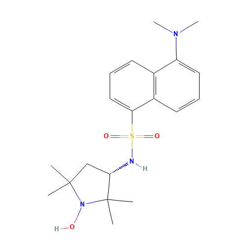3-[5-(DIMETHYLAMINO)-1-NAPHTHALENESULFONAMIDO]-2,2,5,5-TETRAMETHYL-1-PYRROLIDINYLOXY (CAS: 76841-99-1) - Related Chemical Product