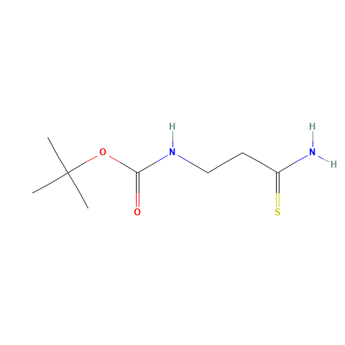 TERT-BUTYL N-(3-AMINO-3-THIOXOPROPYL)CARBAMATE (CAS: 77152-97-7) - Chemical Structure and Molecular Formula 