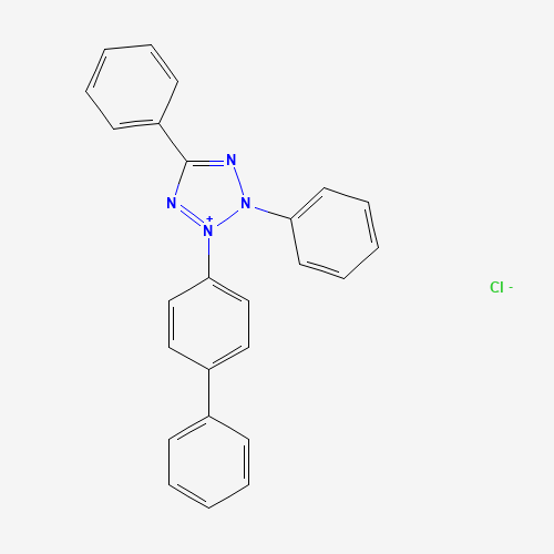 2,5-DIPHENYL-3-(P-DIPHENYL)TETRAZOLIUM CHLORIDE (CAS: 77205-78-8) - Chemical Structure and Molecular Formula 