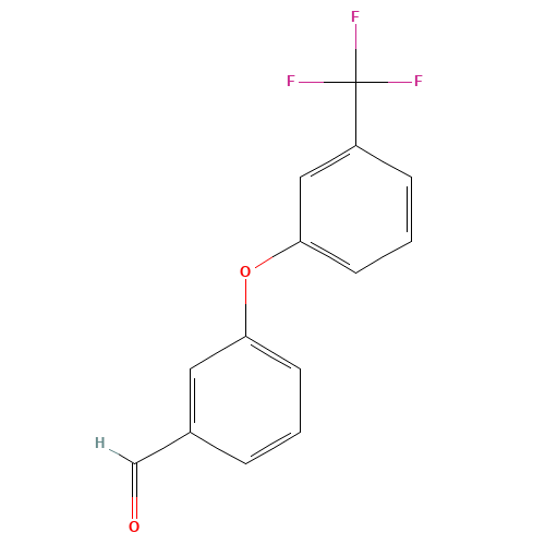 3-[3-(TRIFLUOROMETHYL)PHENOXY]BENZALDEHYDE (CAS: 78725-46-9) - Chemical Structure and Molecular Formula 