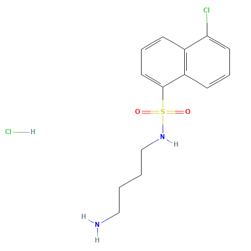 N-(4-AMINOBUTYL)-5-CHLORO-1-NAPHTHALENESULFONAMIDE HCL (CAS: 78957-84-3) - Chemical Structure and Molecular Formula 