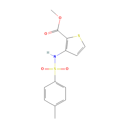 METHYL 3-([(4-METHYLPHENYL)SULFONYL]AMINO)-2-THIOPHENECARBOXYLATE (CAS: 79128-72-6) - Chemical Structure and Molecular Formula 