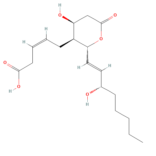 11-DEHYDRO-2,3-DINOR THROMBOXANE B2 (CAS: 79250-60-5) - Chemical Structure and Molecular Formula 
