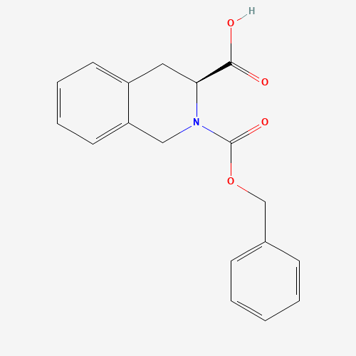 (3S)-2-CARBOBENZOXY-1,2,3,4-TETRAHYDROISOQUINOLINE-3-CARBOXYLIC ACID (CAS: 79261-58-8) - Chemical Structure and Molecular Formula 
