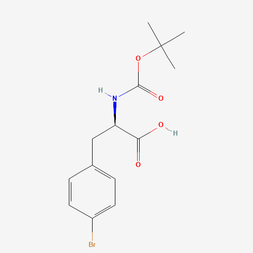 (R)-N-BOC-4-Bromophenylalanine (CAS: 79561-82-3) - Chemical Structure and Molecular Formula 