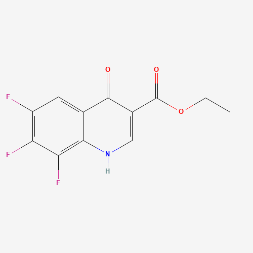 ETHYL 6,7,8-TRIFLUORO-1,4-DIHYDRO-4-OXO-3-QUINOLINECARBOXYLATE (CAS: 79660-46-1) - Chemical Structure and Molecular Formula 